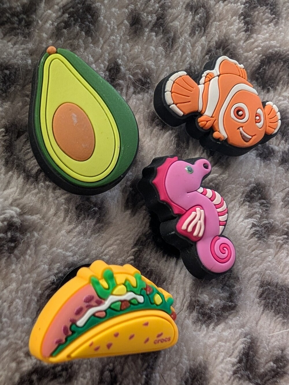 Crocs Jibbitz Bundle Collection Of Charms - Nemo Avocado Taco Seahorse